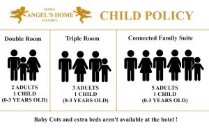 a set of silhouettes of a family and their names at Angel's Home Suites - Angel Group Hotels in Istanbul