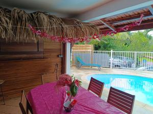 Bazén v ubytování Douceur des Hauteurs bas de villa, piscine privée nebo v jeho okolí
