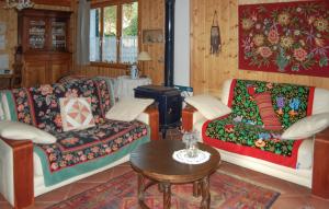 Χώρος καθιστικού στο 4 Bedroom Stunning Home In Louvie-Juzon