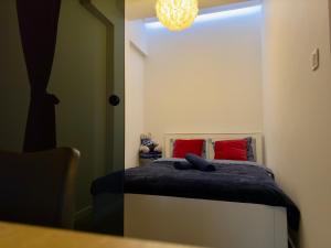 Ένα ή περισσότερα κρεβάτια σε δωμάτιο στο Apartament Szafirowy