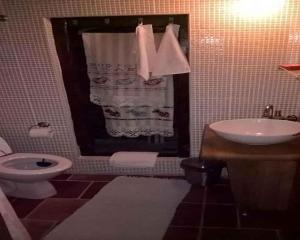 een badkamer met een toilet en een wastafel bij Studio in Kratecko - Slawonien 43597 