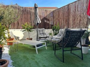 Posezení v ubytování Monaco Cap d’ail Studio & jardin