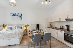 Kuchyň nebo kuchyňský kout v ubytování Homespace - Magdeburg - Gemütliches Apartment mit Balkon