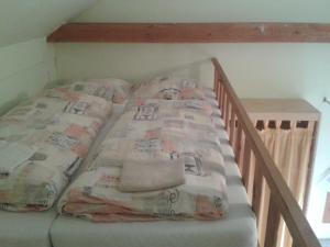 Un pat sau paturi într-o cameră la Penzion U Vejvodu