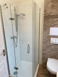 Koupelna v ubytování Apartmany Dolni Dunajovice