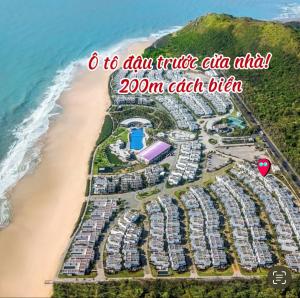 an aerial view of a resort on the beach at Villa biển Oceanami B805 - Ô tô đậu trước cửa nhà in Long Hai