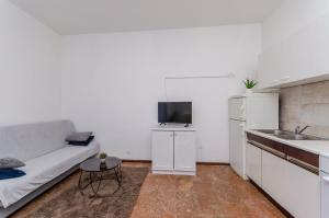 Televízia a/alebo spoločenská miestnosť v ubytovaní Apartments Tabak