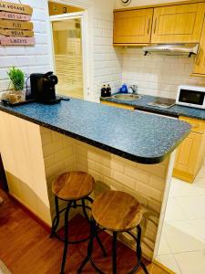 Appartement Élégant à Conflant的厨房或小厨房