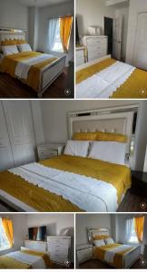 tres fotos de dos camas en un dormitorio en NGU-GI Homess, en Lebanon