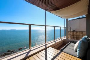 Habitación con vistas al océano en Ako Onsen Shokichi, en Ako