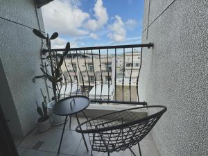Uma varanda ou terraço em 飛行船電梯民宿