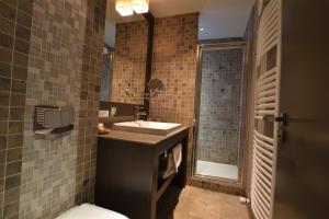 Koupelna v ubytování Logis Auberge Saint Simond