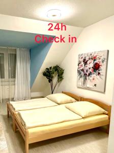 Postel nebo postele na pokoji v ubytování Moderne Appartement