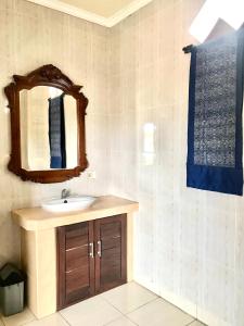 a bathroom with a sink and a mirror at Banana Home Stay Ubud in Ubud
