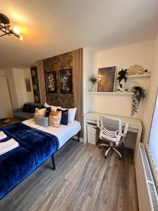 Χώρος καθιστικού στο R4 - Luxury Studio Apartment within a shared house in Harborne Park Road - Birmingham