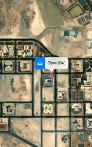 um mapa de uma área urbana com uma caixa azul em FeWo Port Ghalib em Port Ghalib