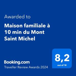 Maison familiale à 10 min du Mont Saint Michel 면허증, 상장, 서명, 기타 문서