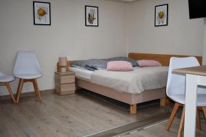 Katil atau katil-katil dalam bilik di Pokoje gościnne Muszelka