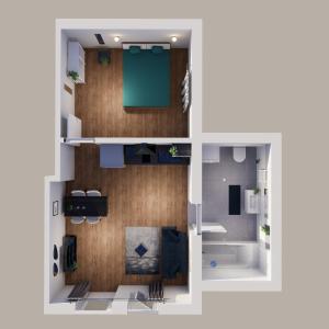 a rendering of a floor plan of a house at La Suite Cosy in Roppenheim