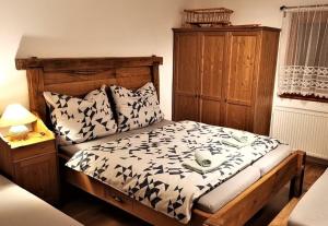 Postel nebo postele na pokoji v ubytování Chata Podolina
