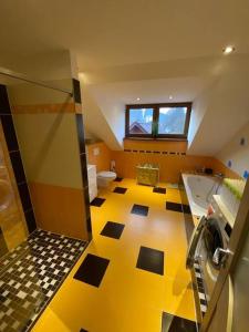 Kuchyň nebo kuchyňský kout v ubytování Krušnohorský apartmán
