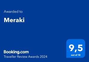 una pantalla azul con el texto enviado por correo electrónico a los premios de revisión de remolques meakak en Meraki, en Pereira