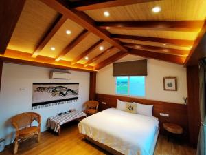 A bed or beds in a room at After the Court Chiaohsi