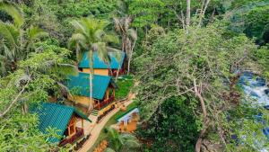 an aerial view of a resort in the jungle at The Rainforest Hideaway in Deniyaya +73 photos