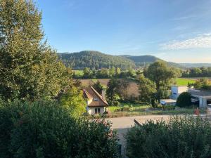 - Vistas a una localidad con una casa y árboles en Wohnresidenz Casa Fortuna, en Suhr