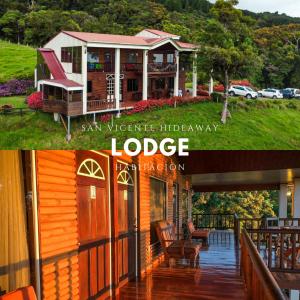 a collage of two pictures of a house at Hotel San Vicente Hideaway in Quesada