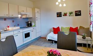 Kuchyň nebo kuchyňský kout v ubytování Ferienwohnung Eichler