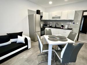 A kitchen or kitchenette at Apartmány PREMIUM se soukromým parkováním