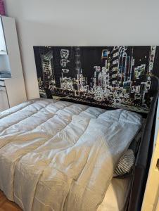 Katil atau katil-katil dalam bilik di résidence appart partagée Elancourt shared appartement
