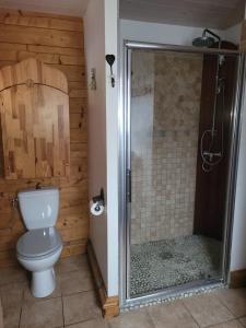 Koupelna v ubytování Chalet Biazot + 37 fotografií