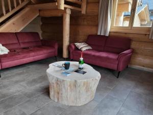 Posezení v ubytování Böhmerwald Lodges