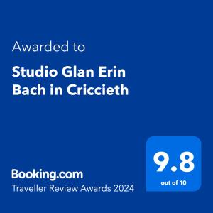 クリクキエスにあるCriccieth- STUDIO GLAN ERIN BACHの家系エメリンの受賞メールのスクリーンショット