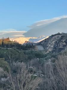 una vista desde la cima de una colina con árboles en Río Genil en Pinos Genil