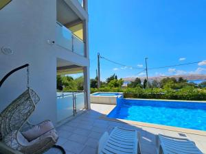 Hrvatska, KARLOBAG, Villa Stella with pool and seaview