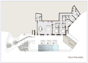 Plán poschodí v ubytovaní Villa Thalassa, Beachfront, Private Pool & Sunset Views by Explore Andros