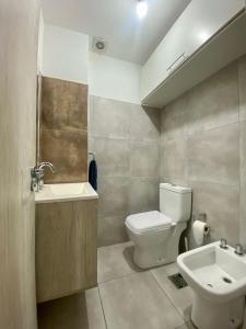 a bathroom with a toilet and a sink at Departamento amoblado in Villa María