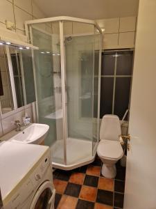 Koupelna v ubytování Central with a view