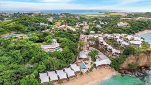 an aerial view of the resort and the beach at Kaibus Place- Quaint Quiet and Cosy in Morne Rouge