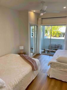 Ένα ή περισσότερα κρεβάτια σε δωμάτιο στο Studio 2 Boreen Point Boutique Accommodation