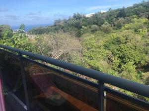 a view from the balcony of a house at Kaz Ajeya in Les Avirons