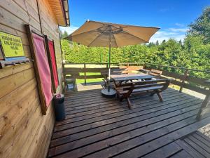 Μπαλκόνι ή βεράντα στο Domki Pszczółka