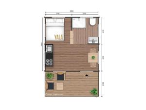 The floor plan of Il Castagno Toscana Glamping