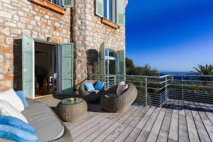 Balkón nebo terasa v ubytování Villa Élégante Nice avec Vue Mer