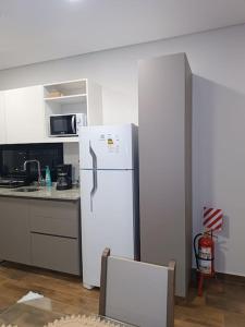 Kuchyň nebo kuchyňský kout v ubytování Depto de lujo en zona Carmelitas