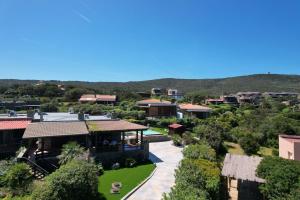 an aerial view of a house in a city at Malv House in Stintino