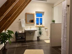 Koupelna v ubytování Der Moserhof + 22 fotografií